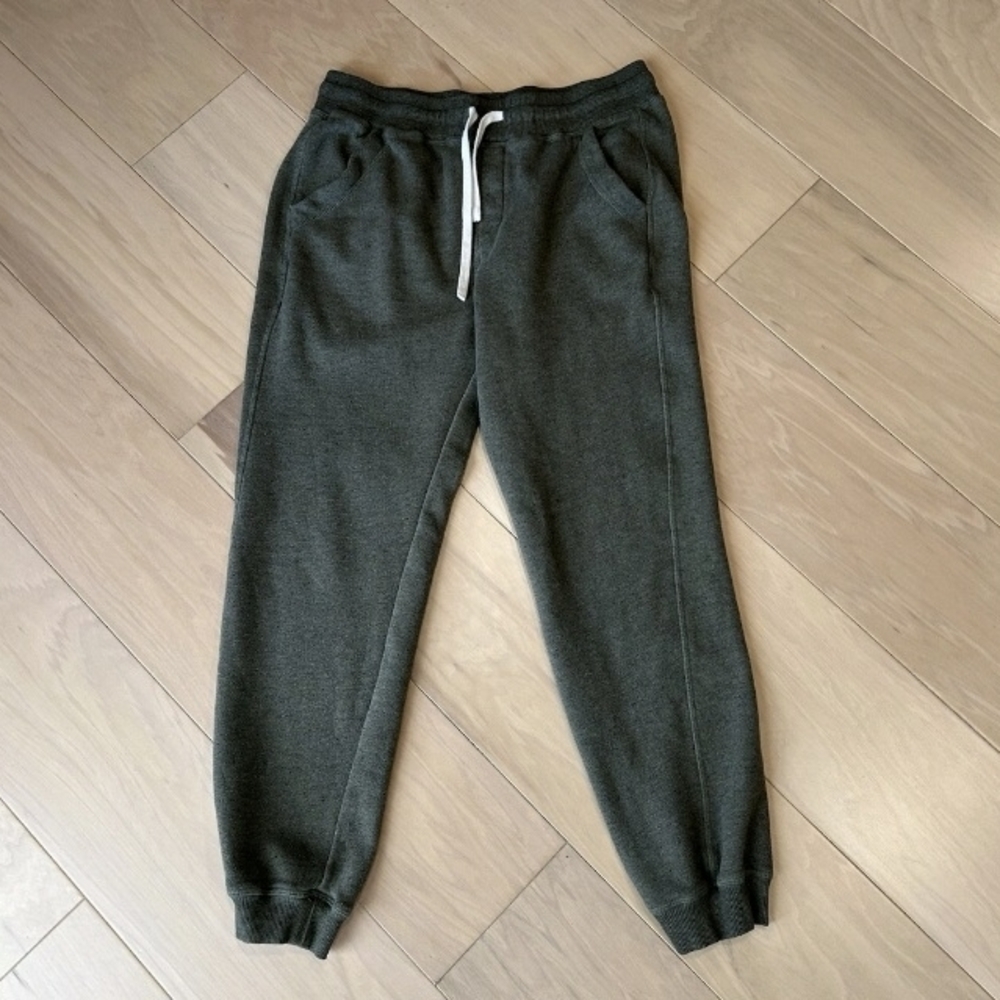 Marine Layer Men's Dark Green Fleece Sweatpants/Joggers. Like New!